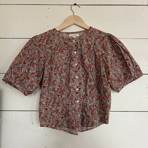 Doen Netta Blouse -- Red Chive Size M